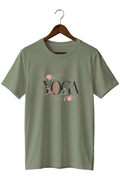WİDİ Floral Yoga Printed Training T-Shirt Sports T-Shirt