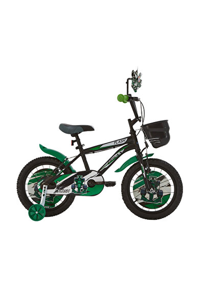 Bisan FLASH ERKEK ÇOCUK BİSİKLETİ 26CM V 16 JANT MAT SİYAH YEŞİL