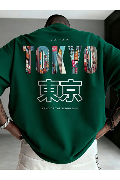 Revasser Unisex muška/ženska šarena TOKYO majica sa prilagođenim šarom, velik...