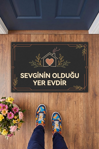 Charmbi Where Love Is Door Mat 40X60 Digital Printed Modern Decorative Doorma...