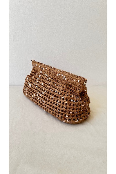 Emibagss EL YAPIMI PULLU BÜYÜK BOY CLUTCH/PORTFÖY ÇANTA