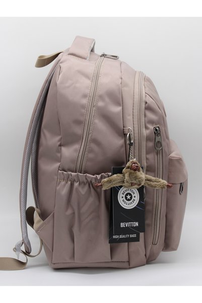 betto's School Bag Satin Fabric Waterproof Backpack 2000 Brown