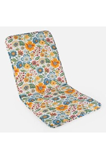 SHOPIENS Pernă de scaun florală ecru pentru spătar 87 x 43 cm