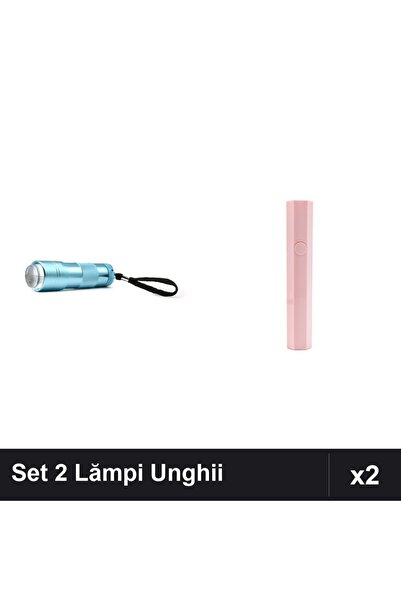 NAİLS Set 2 Lămpi Lanternă UV/LED 12W pentru Uscare Unghii Gel Manichiură, Si...