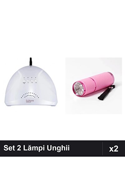NAİLS Set 2 Lămpi UV/LED Unghii: 48W Profesională + Mini Lanternă 9 Becuri