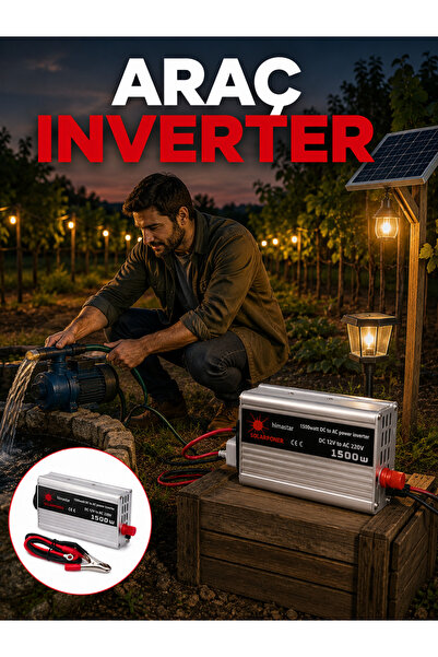 UCUZTEKNO Akü Gücünü Ev Elektriğine Dönüştüren Güçlü İnvertör 1500W