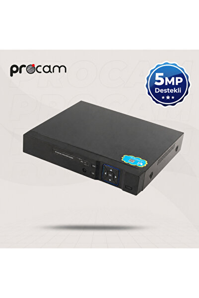 Procam 4 Kanal 5MP Destekli DVR Kayıt Cihazı Güvenlik Kamerası Kayıt Ünitesi