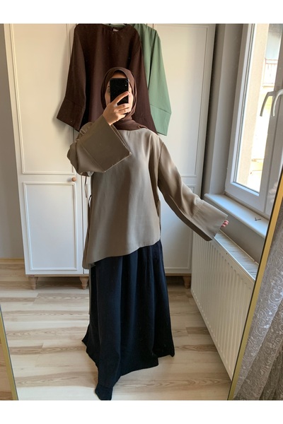 MARDİYE OFFİCİAL Mihra Set - 2-Piece Set with Khaki Skirt