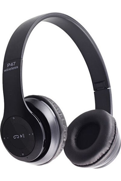 OEM P47 Ασύρματα Ακουστικά Bluetooth Επί του Αυτιού Μαύρα