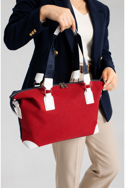 Just Polo Women's Large Size Sports Model Luggage Size Long Strap Hand & Shoulder Bag