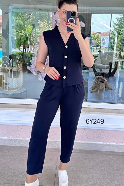 İnce Topuk Modal Fabric Vest Suit 6Y249
