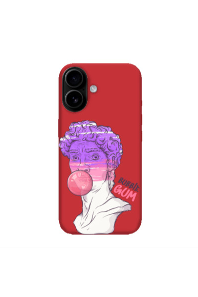 Other Apple Iphone 16 plus Pin Bubble Red Colored Silicone TPU Θήκη
