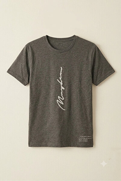 UNCİA OUTDOORS Men's Never Printed Crew Neck Oversized Wide Fit T-Shirt