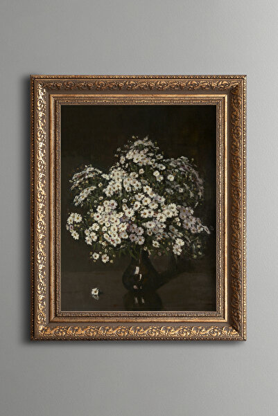 epiqart Daisies in a Vase - Vintage Patterned Painting - Thick Model
