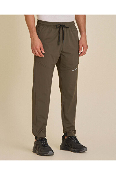 REDTAG Men Dark Green Activewear Track Pants