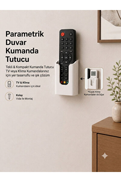 TY Tech Duvara Monte Kumanda Tutacağı Yapışkanlı veya Vidalı Tv Klima Kumanda...