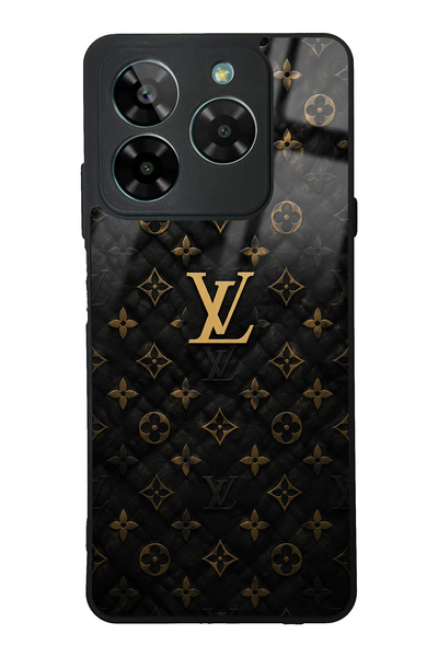 Spoyi Gm Era 50 Black Gold LV Tasarımlı Glossy Telefon Kılıfı