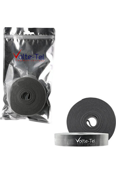 Other Volte-Tel Αυτοκόλλητη Ταινία Σκρατς για Διαχείριση Καλωδίων, Γκρι, 25mm...