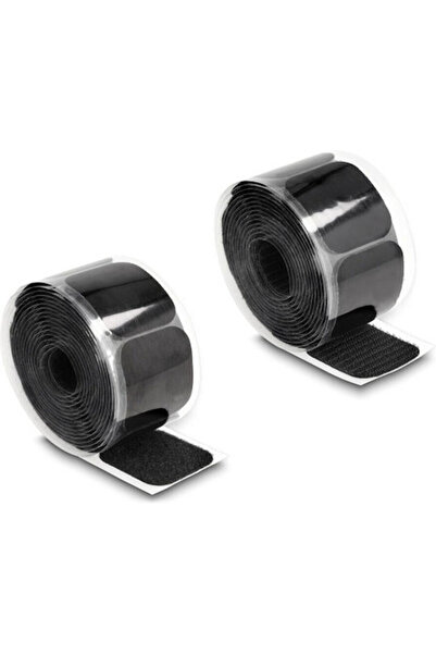 DELOCK Αυτοκόλλητη Ταινία Velcro Μαύρη 50mmx3m 1 τεμάχιο Κωδικός: 19106