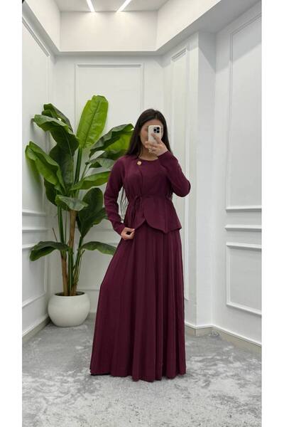 dezer Cupra fabric skirt suit