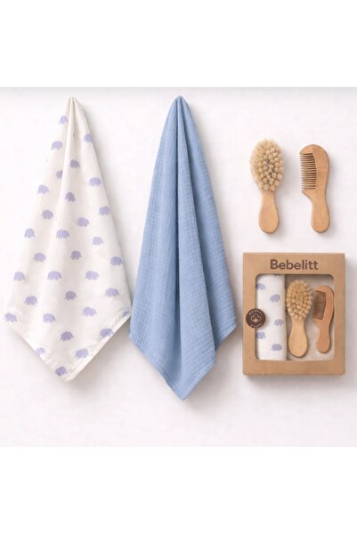 MODA 2-Piece Baby Blanket Set with Brush and Comb Accessories