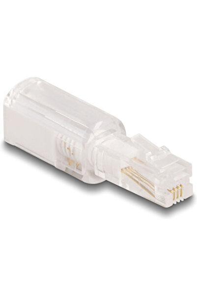 DELOCK Βύσμα τηλεφώνου Rj10 88169 360 °   Περιστρεφόμενο Διαφανές-λευκό