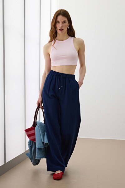 BABOKAH Halter Yaka Crop Fitilli Atlet