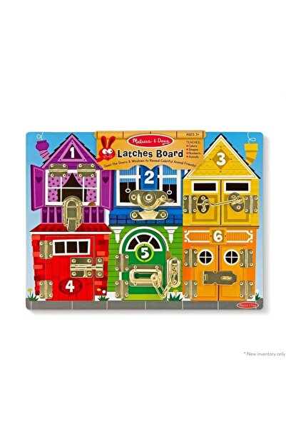 Melissa & Doug Wooden Latches Learning Board Toy