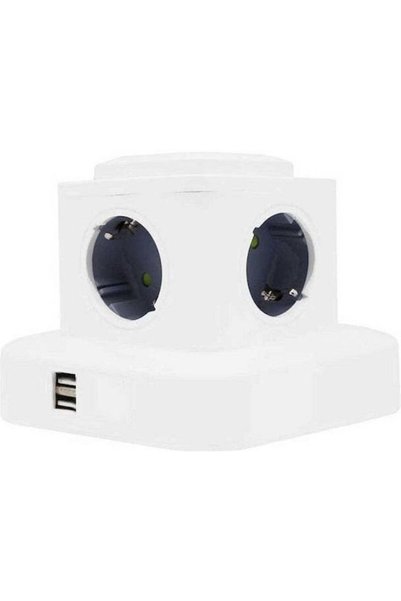 Tradesor RC-G4P Πολύπριζο 4 Θέσεων με 2 USB-A και Καλώδιο 3μ Κωδικός: 004130