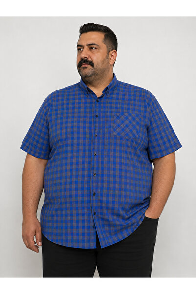 ANNEX Large Size Cotton Short Sleeve Men's Shirt