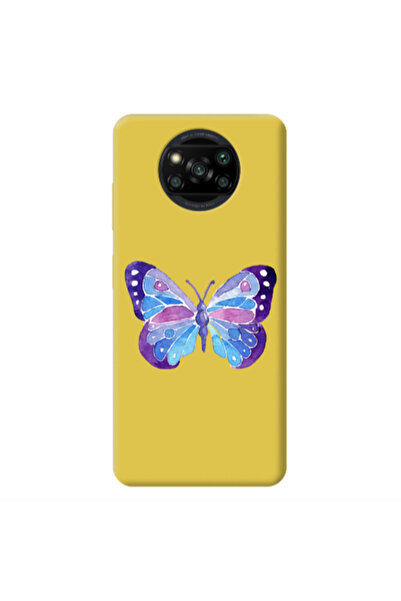 Other Xiaomi Poco X3 /X3 Pro Big Butterfly Yellow Colored Silicone TPU Θήκη