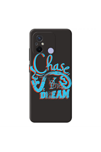 Other Xiaomi Redmi 12C Chase Your Dream Black Colored Silicone TPU Θήκη