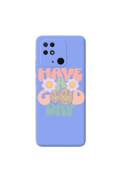Other Xiaomi Redmi 10C Have A Good day Light Purple Colored Silicone TPU Θήκη