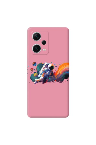 Other Xiaomi Poco X5 Rainbow Space Pink Colored Silicone TPU Θήκη