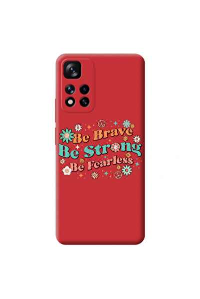 Other Xiaomi Redmi Note 11 Pro 5G Be Brave Red Colored Silicone TPU Θήκη