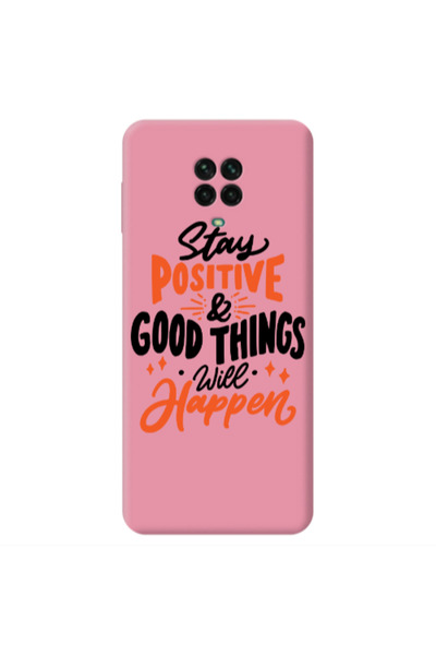 Other Xiaomi Redmi Note 9 Pro Stay Positive Pink Colored Silicone TPU Θήκη