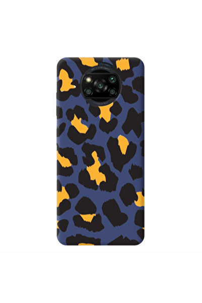 Other Xiaomi Poco X3 /X3 Pro Yellow leopard Dark blue Colored Silicone TPU Θήκη