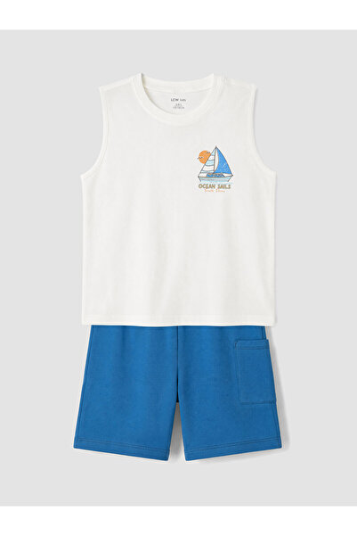 LC Waikiki Lcw Kids White Printed Boys' Set