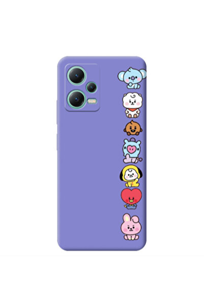 Other Xiaomi Redmi Note 12 Pro 5G Lovely animals Purple Colored Silicone TPU ...