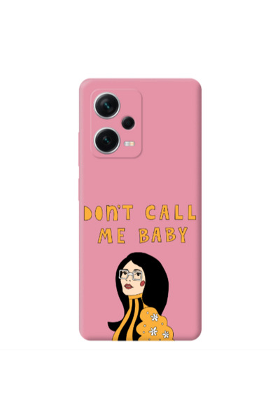 Other Xiaomi Poco X5 Call me baby Pink Colored Silicone TPU Θήκη