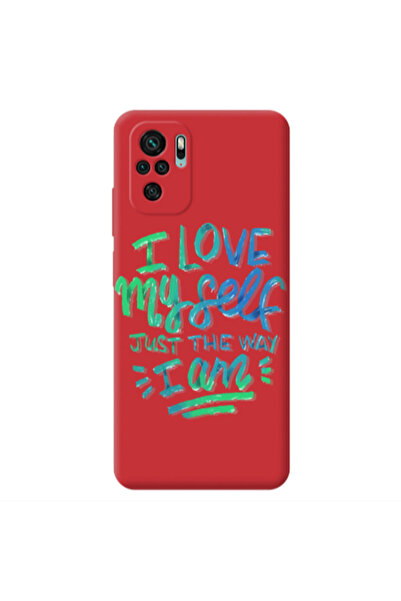 Other Xiaomi Redmi Note 10S I Love My self Red Colored Silicone TPU Θήκη