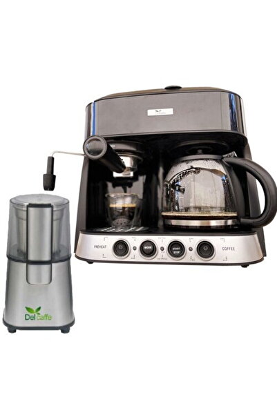 Del Caffe Pachet Espressor DelCaffe 3 in 1 Coffe Shot, 15 bari, 1850W, 1.25 l...