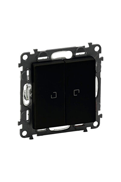 OEM Legrand Valena Life διπλός διακόπτης σκάλας, με φωτισμό, μαύρο ματ