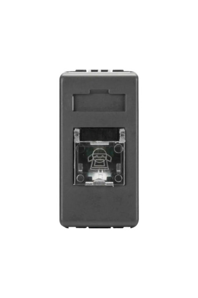 OEM Gewiss System RJ11 кабелен контакт, 1 модул, черен