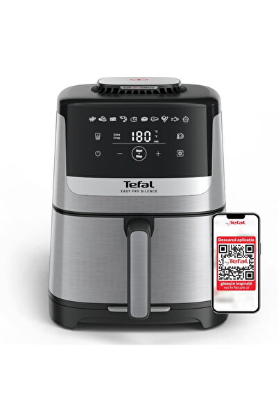 TEFAL Friteuză cu aer cald Easy Fry Silence EY552DE0, 1670W, 5L - Air fryer c...