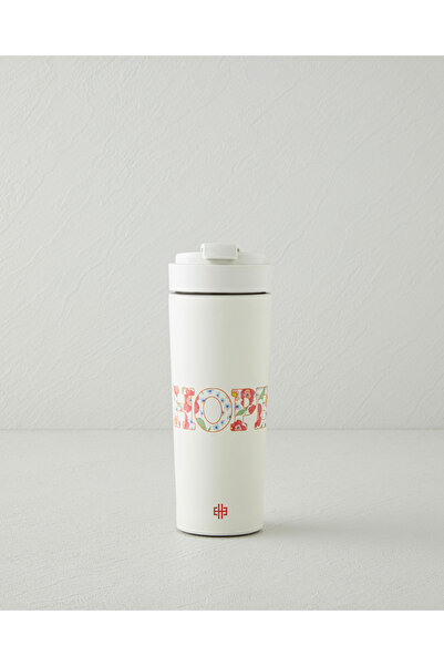 English Home Good Mood Hope Çelik Termos 500 ml Beyaz
