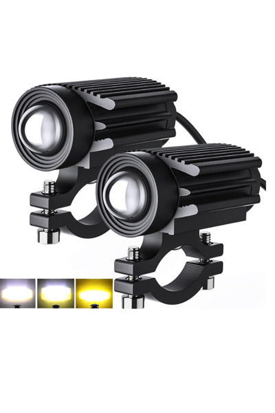 Oto Çizgi 2 Adet Alüminyum Gövdeli Profesyonel Motosiklet / ATV LED Sis Farı ...