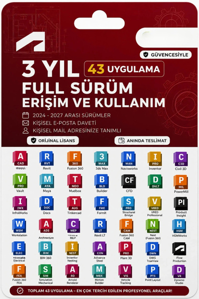 Genel Markalar 2024-2027 Tüm Sürümler ve Tüm Uygulamalar - 3 Yıl Erişim - Kiş...