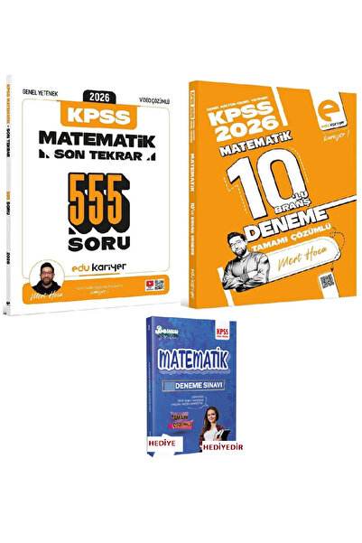 Kurul Yayıncılık EDU Kariyer 2026 KPSS Matematik Son Tekrar 555 Soru Çözümlü+...