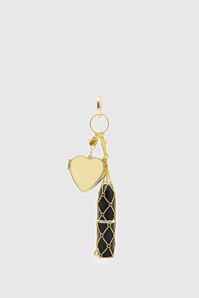Shule Bags Lipstick Gloss Hearted Charm Gold